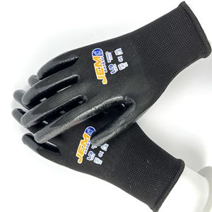 Guantes de Trabajo Recubiertos de Nitrilo Negro, Antideslizantes, Resistentes al Aceite, Personalizables, Guantes de Seguridad Laboral - Product Image 5