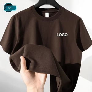 T-shirts en coton personnalisés 220 g/m² pour hommes, coupe ample, col rond, imprimés, motif uni, t-shirts à col rond pour garçons - Product Image 1