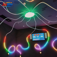 Équipement populaire pour salle de jeux : Bouton mural LED interactif tactile à pression, à fil coupé, avec éclairage fluide et jeu de flash lumineux