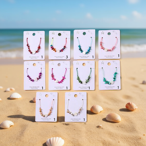 PULSERA Braccialetto con Perline a Forma di Cuore e Conchiglia in Acciaio Inossidabile, Gioielli Artigianali alla Moda, Set da 12 Pezzi - Product Image 3