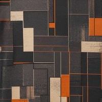 T-shirt à manches courtes en popeline 3D AOP pour homme, 100% polyester, gris anthracite, motif quadrillé orange, séchage rapide, respirant, col rond, expédition immédiate