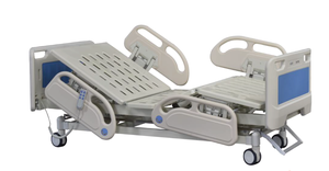 Медицинская кровать Longcare для больниц, обычная, ручная, с регулируемой высотой, с полосатым изголовьем из стали, модель YH-A16, для ухода за пациентами - Product Image 3