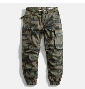 Pantalon de <span class=keywords><strong>jogging</strong></span> en coton de haute qualité, cargo multi-poches, pantalon de sport camouflage pour hommes - Product Image 4