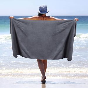 1 pièce Serviette de plage en microfibre à séchage rapide - Ultra-absorbante, légère et portable, sans sable, toutes saisons, idéale pour le yoga et le fitness - Product Image 3