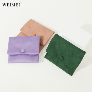 WEIMEI Factory Price Custom Logo Luxury Microfiber Suede Zippered <b>Jewelry</b> Case Portable Travel Bracelet <b>Jewelry</b> Gift Pouch - Product Image 5