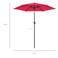 Parasol de jardin rectangulaire en acier, imperméable, pour marché, restaurant, cour, avec mât central, vente en gros