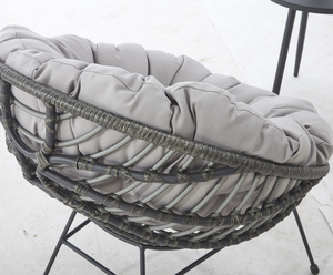 Outdoor Garden Patio Furniture Factory Wholesale <strong>Euro</strong> Hot Sale Cheap UV Pe Rattan Wicker 3 Pcs Bistro <strong>Chair</strong> and Table Dining Set - Product Image 3