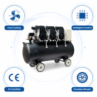 Compresseur d'air silencieux APCOM sans huile 8-120L avec boîtier super silencieux pour un environnement intérieur silencieux
