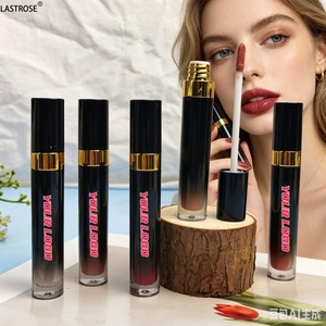 Produsen <span class=keywords><strong>Lip</strong></span> <span class=keywords><strong>Gloss</strong></span> <span class=keywords><strong>Matte</strong></span> Hitam Emas Berkualitas Tinggi, Tidak Luntur, Tekstur Krim, Pewarna Bibir Cair, Kosmetik Bibir - Product Image 1