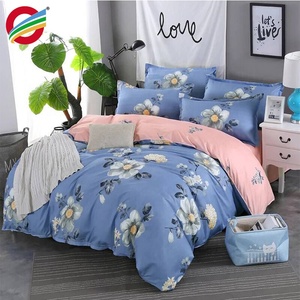 Set di <span class=keywords><strong>lettino</strong></span> da letto 100% tessuto in poliestere con stampa a fiori lenzuolo disperso in set di biancheria da letto set di biancheria da letto etiopi - Product Image 1