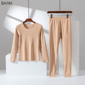 New <strong>Big</strong> Size Warm Round Collar Clothing Thermal Underwear Unisex Pajamas Sets - Product Image 5