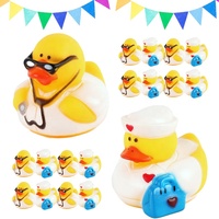 Canard en caoutchouc PVC personnalisé jouets de jeu d'eau pour enfants en vrac imprimé baignoire jouets de bain adapté aux tout-petits