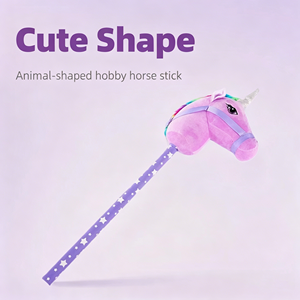 Jouet en peluche tête de cheval et licorne 2024, super doux en coton PP lavé, avec son, pour enfants, idéal pour soulager le stress - Product Image 1