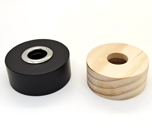 Tapa de Madera Sólida Cuadrada con Tuerca Metálica para Botella de Perfume de Vidrio, con Logotipo Personalizado de Marca OEM, Suministro de Fábrica - Product Image 2