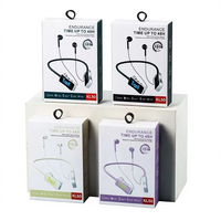 Nouveaux écouteurs tour de cou KG06 V5.3 avec prise en charge de carte SD, écouteurs TWS, casque audio avec affichage LCD de la puissance
