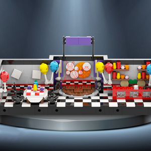 Bloques de Construcción MOOXI MOC1281-A, 745 Piezas, <span class=keywords><strong>FNAF</strong></span> Midnight Bear Stage, Modelo de Ensamblaje DIY, Juguetes Educativos para Niños - Product Image 1