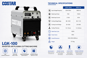 Máquina de corte y soldadura de doble voltaje 220/380v 100A con compresor de aire incorporado, cortadora de plasma para acero y aluminio - Product Image 4