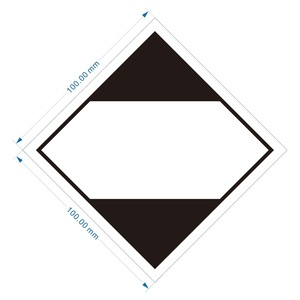 Etiqueta en forma de Y para mercancías peligrosas de clase 3/9, desinfectante de manos a base de alcohol, advertencia de límite de volumen, adhesivo recordatorio de envío, 10x10cm - Product Image 1