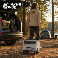 Générateur d'énergie portable Lezet 6kW à cycle long LiFePO4, alimentation de secours d'urgence pour véhicules électriques, projecteur industriel mobile