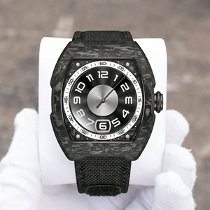 นาฬิกาจักรกลอัตโนมัติ รุ่น Jumping Hour 9015 ตัวเรือนคาร์บอนฟอร์จ ทรง Tonneau หรูหรา นาฬิกาข้อมือสปอร์ตสำหรับผู้ชาย กระจกแซฟไฟร์ - Product Image 1
