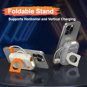 Mini batterie externe magnétique 10000mAh avec câble intégré, charge rapide, batterie portable compacte, cadeau, logo personnalisé, type-C, polymère lithium - Product Image 6