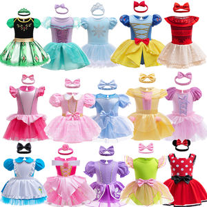 Noël bébé fille princesse barboteuse robe <span class=keywords><strong>Anna</strong></span> <span class=keywords><strong>Elsa</strong></span> <span class=keywords><strong>raiponce</strong></span> fée clochette Costume Halloween fantaisie fée body avec bandeau - Product Image 1