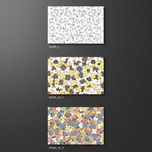 Carreaux muraux en céramique émaillée 3D à motif floral, 30x45cm, style Turin, finition polie, garantie 5 ans+, épaisseur 10mm, pour piscines et hôtels - Product Image 1