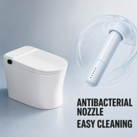 Toilette intelligente avec chauffage instantané, capteur de pied, ouverture automatique, télécommande, cuvette allongée