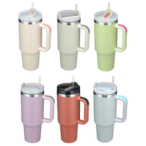 Hot Sale Customized <b>Large</b> Double-Walled 304 Stainless Steel 1200ml Eco-Friendly Tumbler Car <b>Cup</b> with Handle and Straw - Product Image 4