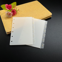 Classeur à anneaux transparent en plastique PP avec intercalaires de rechange A4 A5 A6 A7 B5
