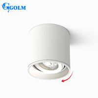 Spot encastré au plafond 5W 7W 10W en aluminium rond, éclairage LED COB orientable AC220V pour l'éclairage