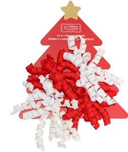 La Ribbons Butterfly <b>Bow</b> Set <b>Red</b> White Christmas Birthday Wedding Decorations 4 Premium Polyester Fashion <b>Bows</b> Star Design - Product Image 1