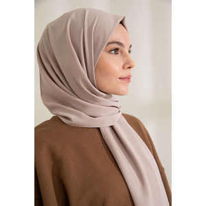 Medina Silk Shawl Latte Women <b>Long</b> Soft Elegant Headscarf Fashion Accessory - Product Image 1