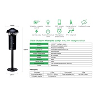 Piège à moustiques électrique solaire rechargeable, étanche, avec télécommande, lampe LED anti-moustiques à inhalation