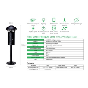 Lámpara Mata Mosquitos Recargable <span class=keywords><strong>Solar</strong></span>, Eléctrica, Resistente a la Lluvia, con Control Remoto, Trampa para Mosquitos, Lámpara LED de Inhalación - Product Image 2