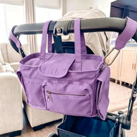 Sac de rangement isotherme portable pour couches de bébé, grande capacité, en polyester imperméable, tendance, OEM ODM