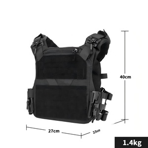 Fabricant professionnel d'accessoires militaires, gilet tactique en nylon avec logo personnalisé, porte-plaque à dégagement rapide, sac en Cordura - Product Image 3