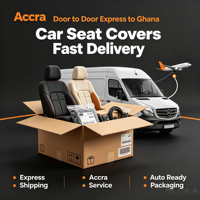 Expédition porte-à-porte FedEx UPS DHL Express pour housses de siège auto, livraison rapide à Accra, Ghana