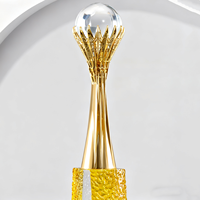 Trophées sportifs créatifs en métal personnalisés Golf Basketball Crystal Volleyball Tennis Awards Plaque pour jeux sportifs polyvalents