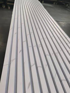 Panneau Mural Décoratif Acoustique Élégant en MDF Placage Bois 3D, Onde Flexible Courbe Ondulée Canelée - Product Image 4