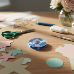 ริบบิ้นผ้าซาติน 0.6 ซม. 25 หลา สีฟ้า D-22 - Product Image 3