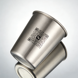 Tasses à vin, bière et cocktails en acier inoxydable 304, sans BPA, incassables, personnalisables avec logo, 8oz, 12oz, 16oz, pour stades, couleur argent - Product Image 1