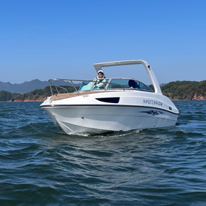 7.3 M 24 FT Fiberglass Half Cabin Luxury Sport Leisure <b>Yacht</b> for Sale - Product Image 1