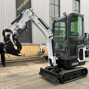 Miniexcavadora <span class=keywords><strong>de</strong></span> 1 tonelada con giro <span class=keywords><strong>de</strong></span> cola cero, 360 °   Rotación Libre, Rieles Telescópicos, Sin Puntos Ciegos en Condiciones <span class=keywords><strong>de</strong></span> Trabajo Estrechas - Product Image 1