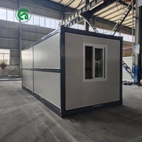 Conteneur préfabriqué 20 pieds modulaire pliant conteneur maison chambre à coucher fabriqué espace mobile hôtel petites maisons pliable bureau