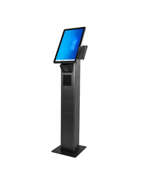 Restaurant Food Touch Screen Information Tablet POS Kiosk Self-Service Order Queue Kiosk With Printer Holder