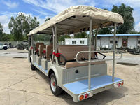 Elegante autobús turístico eléctrico para Resorts, paseo suave con batería de larga duración