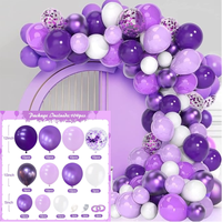 Kit de guirlande de ballons vibrants mélangés, arche de ballons décoratifs à confettis, toile de fond pour fête à thème festif