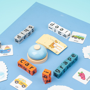 ของเล่นไม้มอนเตสซอรี่สำหรับฝึกสะกดคำ<span class=keywords><strong>ภาษา</strong></span>อังกฤษ ของเล่นเสริมพัฒนาการทางประสาทสัมผัสสำหรับเด็กออทิสติก ของเล่นเสริมการเรียนรู้สำหรับเด็กชายและเด็กหญิง - Product Image 5