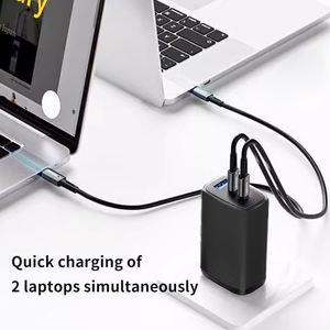 Tipo C 2C 1a Pared 3 puertos Super Fast Carga rápida Usb PD GaN <span class=keywords><strong>Cargador</strong></span> 3 puertos <span class=keywords><strong>65W</strong></span> para Samsung <span class=keywords><strong>Cargador</strong></span> <span class=keywords><strong>65W</strong></span> <span class=keywords><strong>Oneplus</strong></span> - Product Image 2